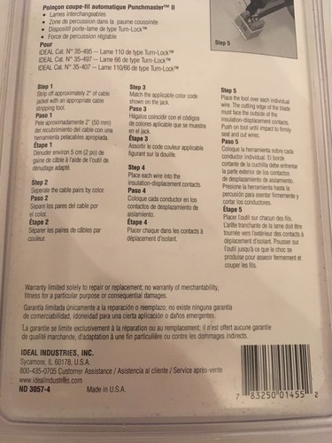 Ideal 35-485 Punchmaster II Punch Down Tool with 110 Blade