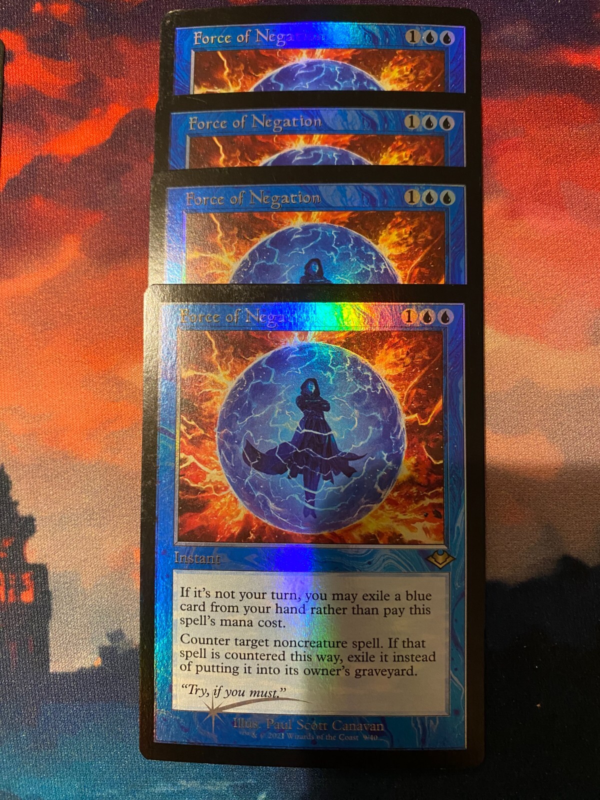 MTG Modern Horizons 2 Force of Negation Retro Frame Foil x 4