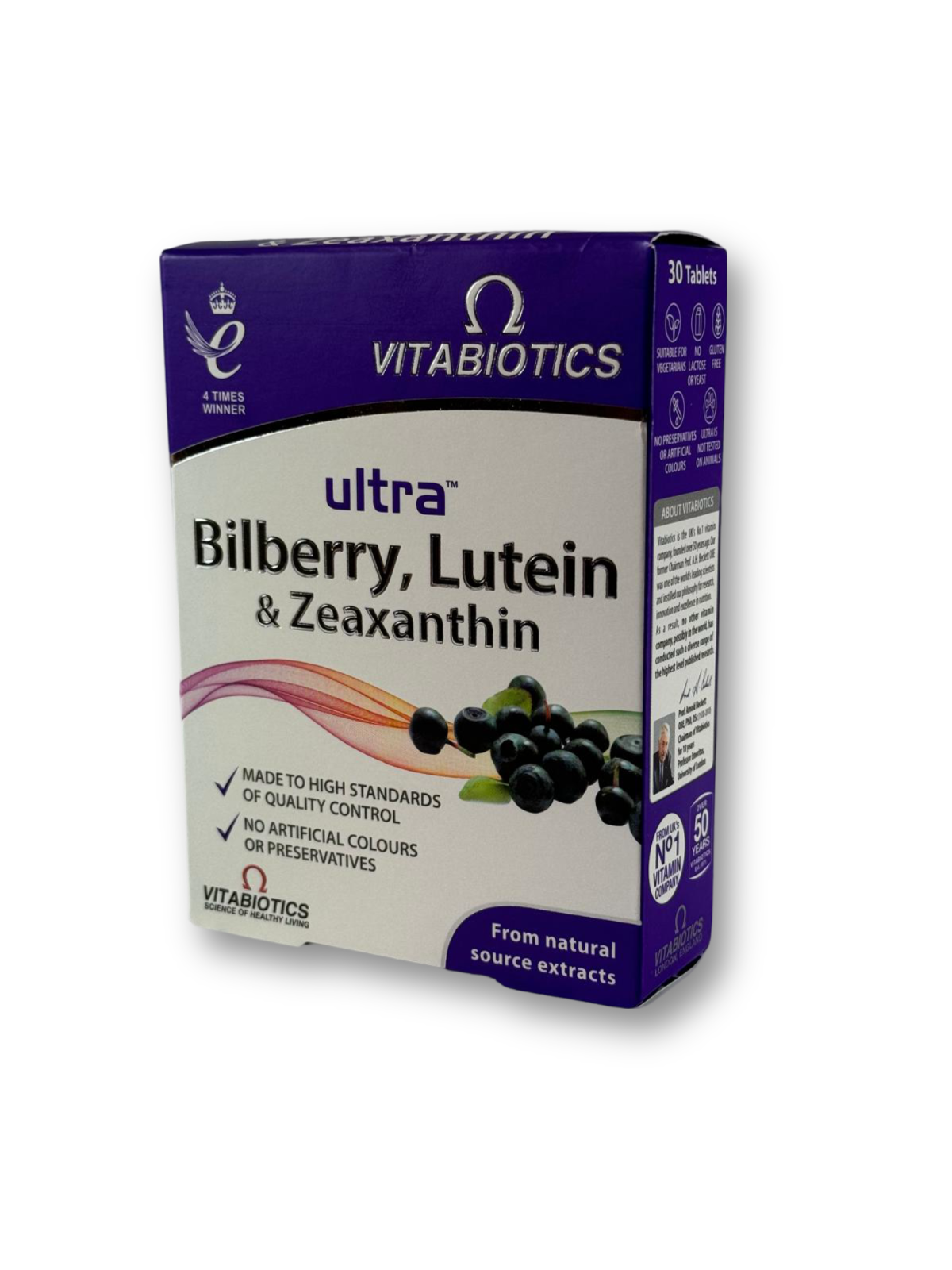 Vitabiotics Ultra Bilberry Lutein and Zeaxanthin With Anthocyanins 30 Tablets