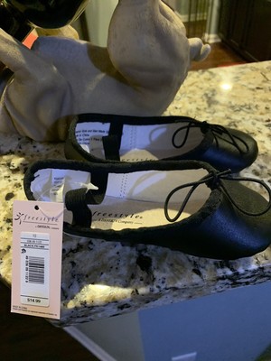 Freestyle by Danskin Girls' Ballet Shoe - Black Size 10 NEW WITH TAGS- CUTE!!