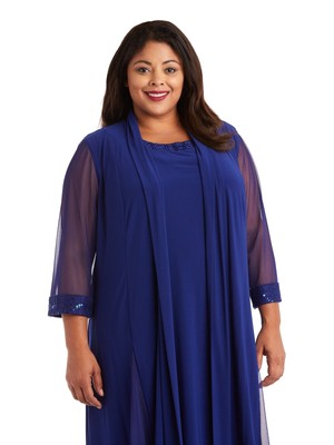 

R-M RICHARDS Женское синее платье прямого кроя в сеточку без рукавов, 20 Вт, Синий