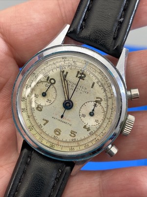 Vintage Thoresen Prexa Orator Chronograph Landeron 48 Men's Watch Runs #32