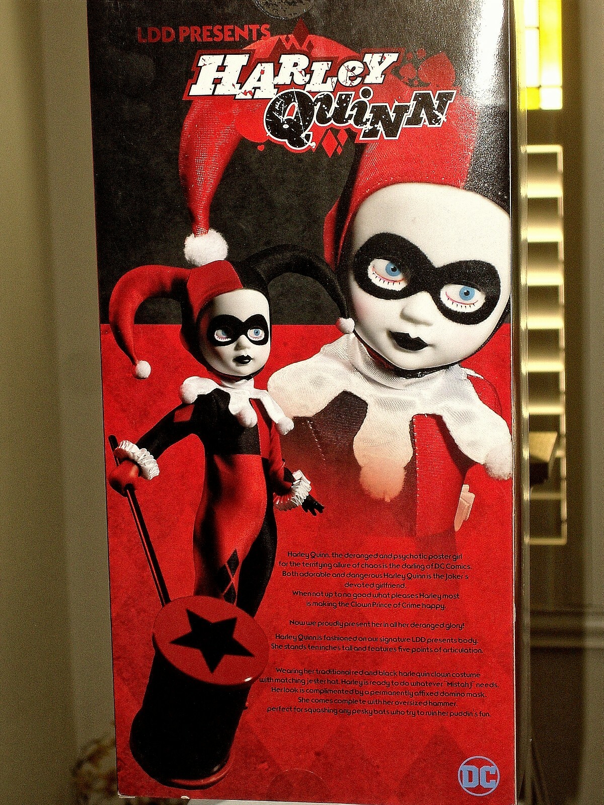 Mezco Toyz LDD DC Universe Classic Harley Quinn 10-Inch Doll w/ Oversized Hammer