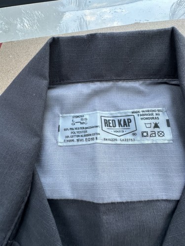 Red Kap Ripstop Audi Work Shirts size large Short  Sleeve  Hidden Button Closure