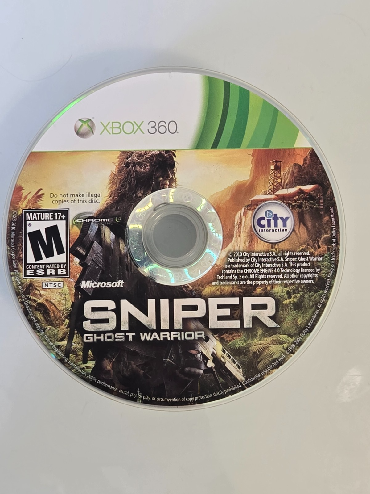 Sniper Ghost Warrior (Microsoft Xbox 360) DISC ONLY
