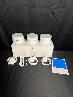 Google GJ2CQ White High Performance Dual Band Whole Home Router Set Of 3