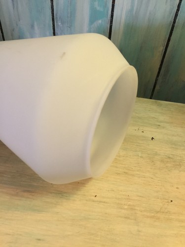 Vintage White Mid Century Tension Pole Lamp Shade Replacement Glass Globes MCM