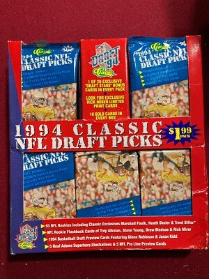 1994 Classic Draft Football Box - Packs Opened (Read)