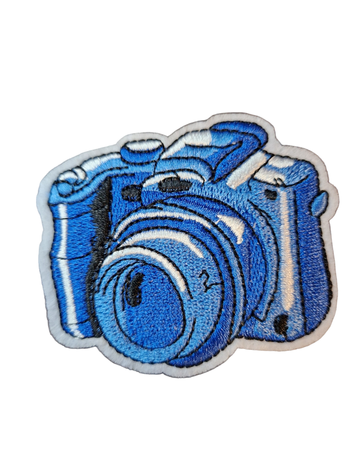 Blue Camera Patch Iron On patch Sew On transfer logo Badge - Brand New