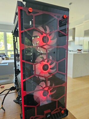 Corsair Crystal 570X RGB ATX Mid-Tower PC Case - Red