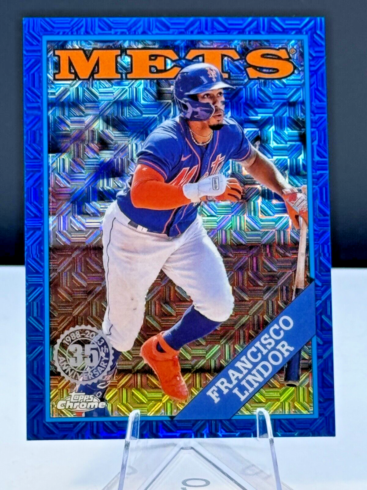 2023 Topps Chrome Francisco Lindor Blue /150 Silver Pack 