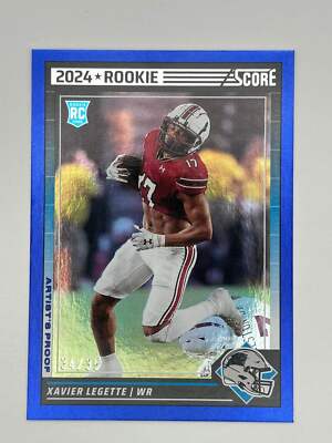 2024 Score Xavier Legette Blue Artist Proof /35