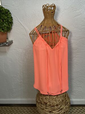 Alice & Trixie Silk Tank Top Neon Orange Size XS
