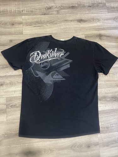 古着　Quicksilver Vintage Quiksilver Stripe Blue Tee 90s Y2K USA Skate Surf OG