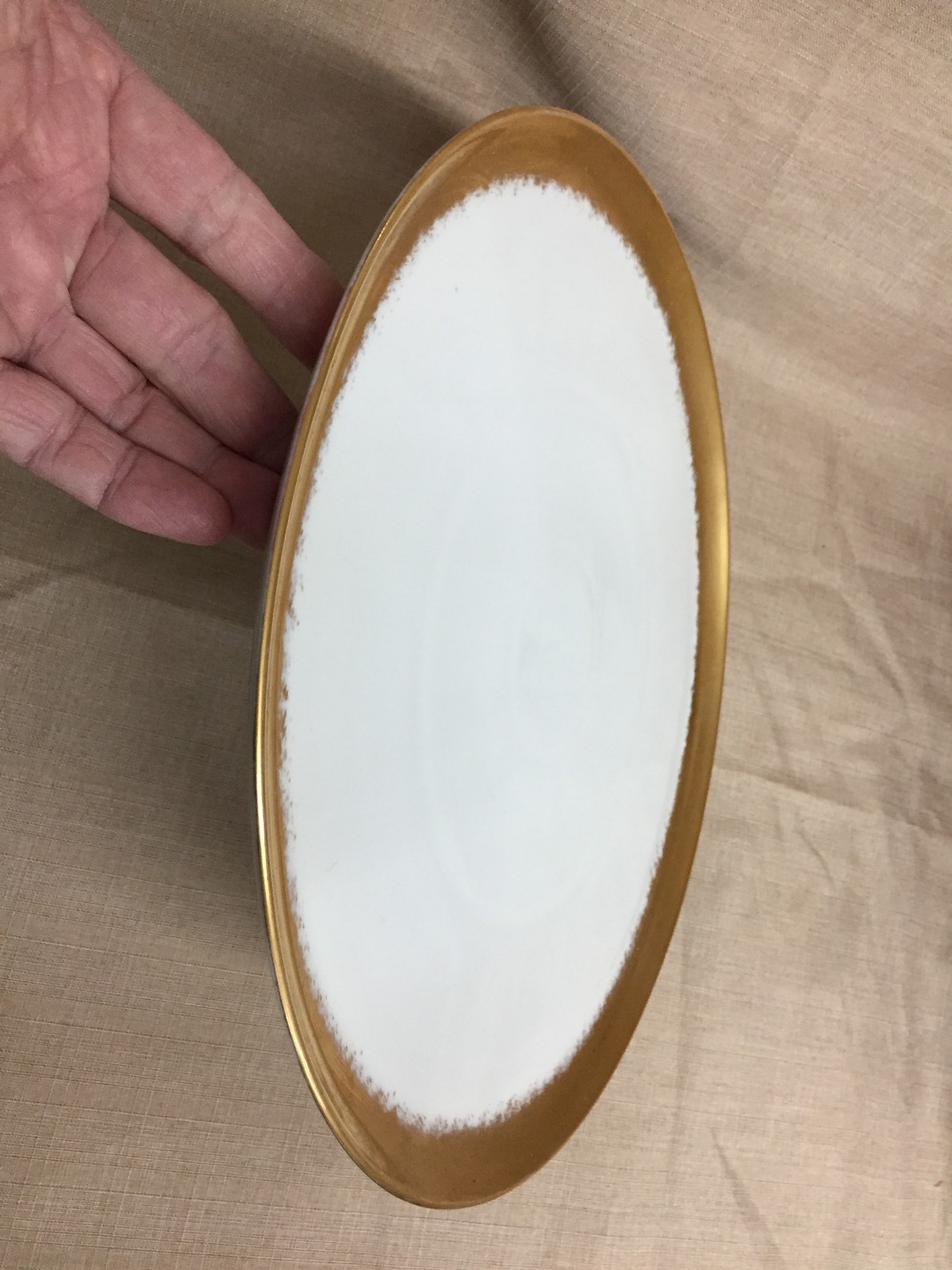 Tirschenreuth 13.5 Inch Gold Rimmed Collectors Plate Platter Bavaria Germany