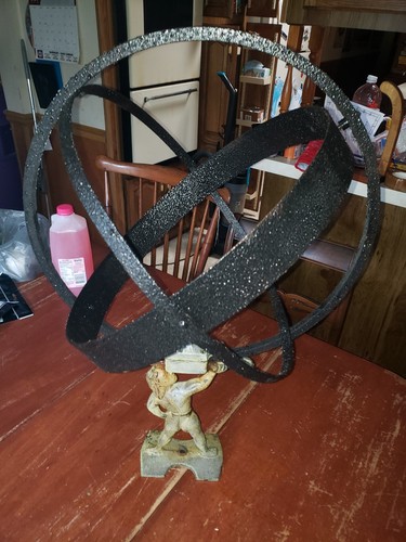 ANTIQUE  Court House statue Cast Iron/ Brass Metal historical museum rare ny