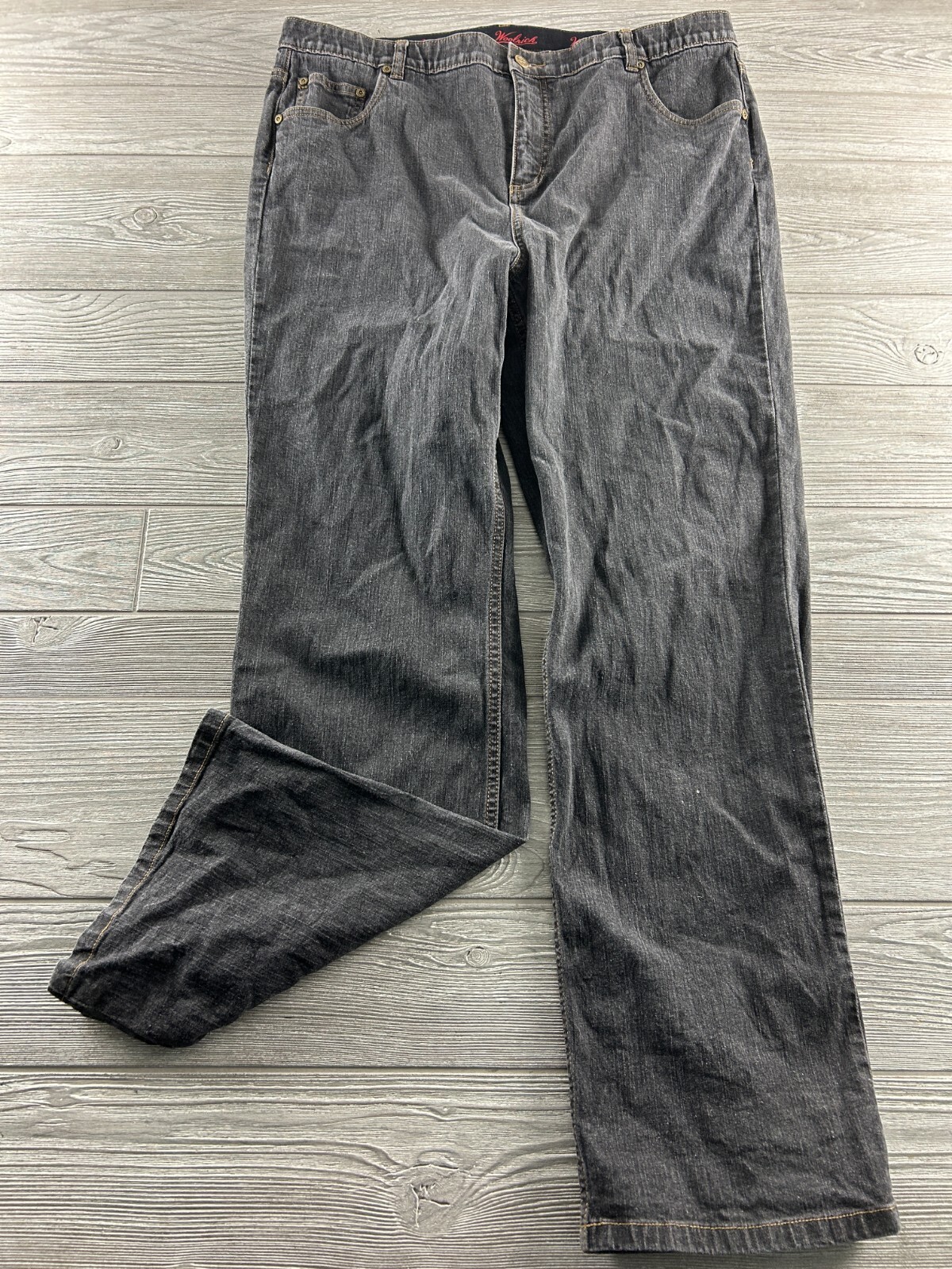 Vintage Woolrich Jeans Womens 18 Black Denim Pants Pockets