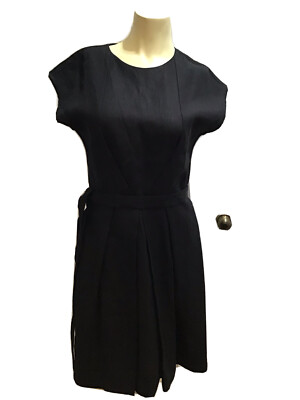 JENNIFER GLASGOW LAGUNA BLACK SLEEVELESS DRESS WITH BELT NWT -S/P