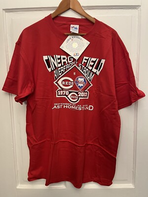 Rare New 2002 Cincinnati Reds Riverfront Stadium Last Homestand XL Shirt Cinergy