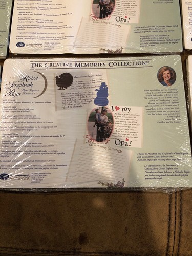 Creative Memories 5x7 White Ruled Scrapbook Pages Sheets Lot 9 pkgs RCM-5R
