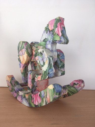 Wooden Rocking Horse Decoupage