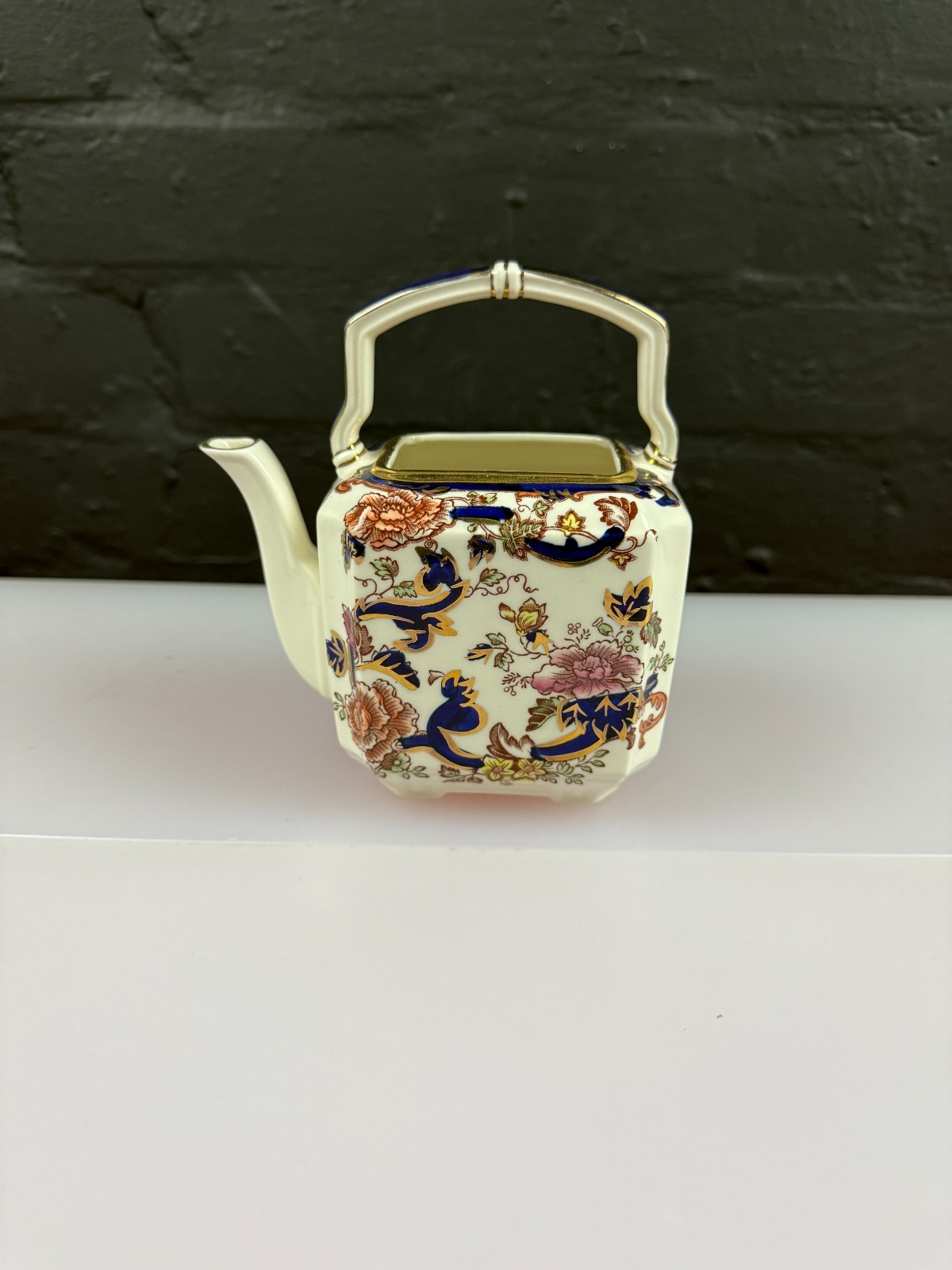 Masons Ironstone Blue Mandalay Pattern Small Tea Kettle 0.5 Pints No Lid