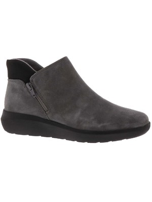 КОЛЛЕКЦИЯ CLARKS, женские серые кожаные ботильоны Kayleigh с круглым носком на танкетке, 9,5 М