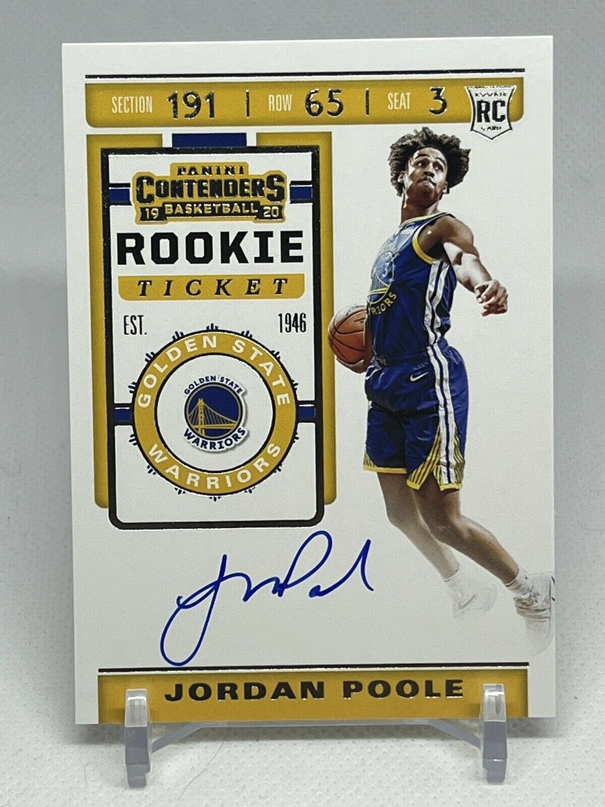 2019 | Jordan Poole (variation) | Panini Contenders | Rookie