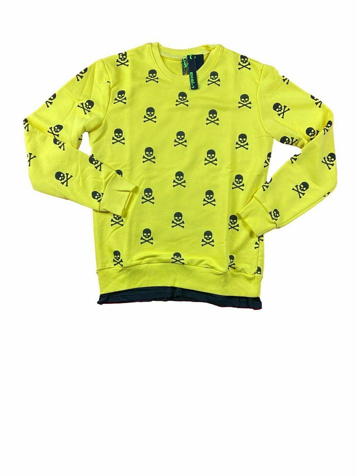Skull And Crossbones Crewneck Sweatshirt Pullover By EKSI-1