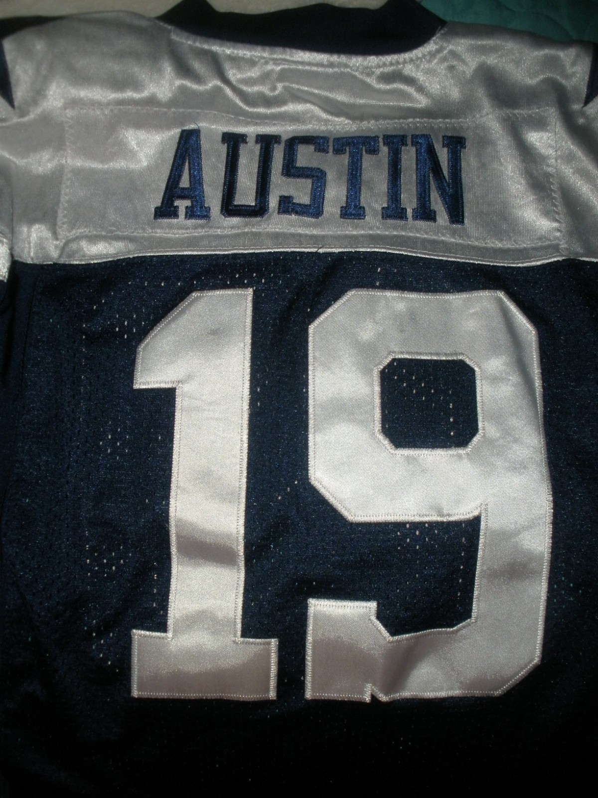 #802 Dallas Cowboys Youth  Reebok On-Field Austin #19 Jersey Sewn Navy Blue M