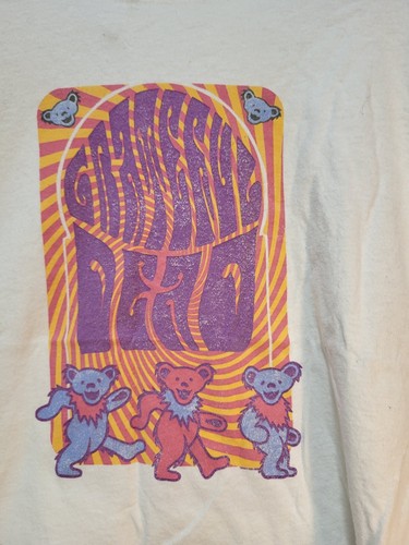 Grateful Dead Licensed Cropped T-shirt by Old Navy White 3 Bear Logo  Women's XL