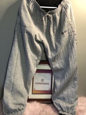 Vintage Spalding Men XL Athletics Black Reverse  Gray Jogger Sweats