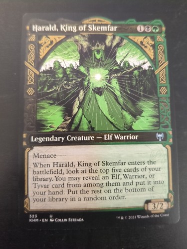 Harald Unites the Elves 2x FOIL KHM MTG Kaldheim Rare MINT black green Harald Unites the Elves 2x FOIL KHM MTG Kaldheim Rare MINT black green