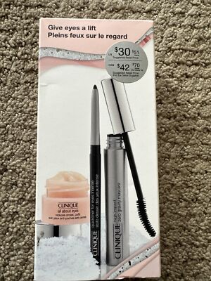 Clinique High Impact Zero Gravity Mascara+Eye liner ~ All About eyes Cream Set