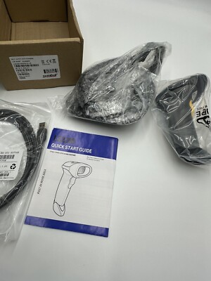 Zebra Symbol LS2208-SR20007R-NA 1D Barcode Scanner Kit Stand & USB Cable Black