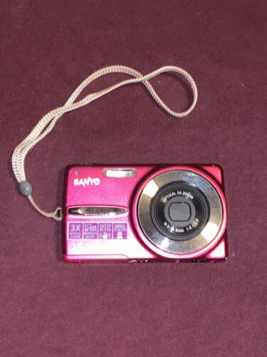 Pink Sanyo VPC-X1250 12.1MP Digital Camera No memory card Or