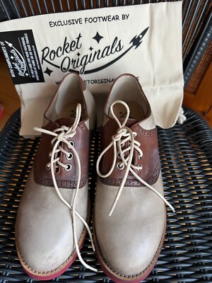 Rocket Originals Vintage Replicas Womens 1940s 1950s Bobby Saddle Shoes UK7 $152