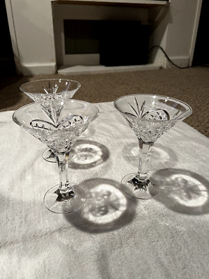 Godinger Dublin Shannon Crystal Martini Glasses - Set of 3