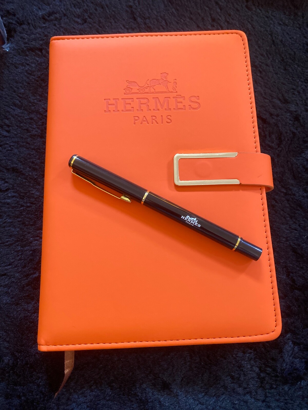 B16092306 ノート HERMES Hermes VIP Orange Notebook With Pen | eBay