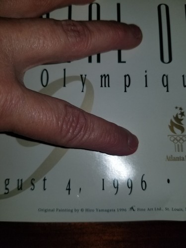 Atlanta 1996 Olympic Canoe/Kayak Slalom Poster, mint condition!!