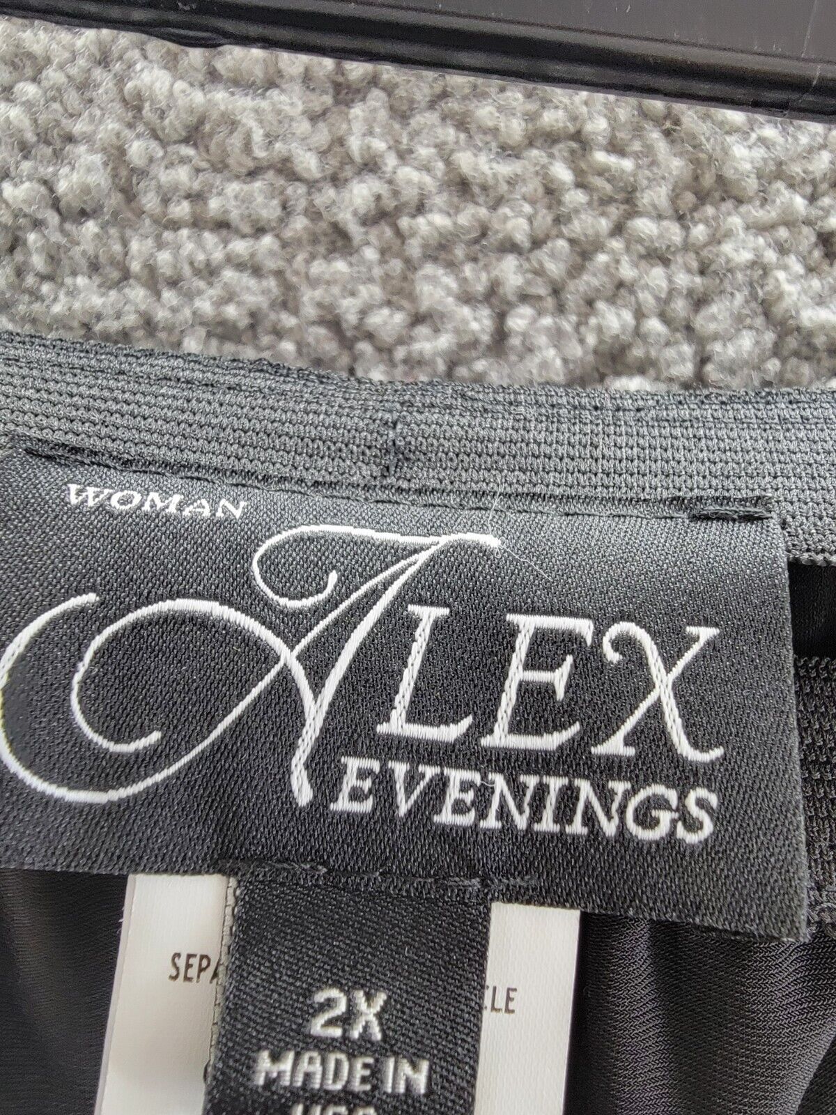 Alex Evenings Plus Size Matte Jersey Straight Leg Pants Women's 2X Black Pull On - Picture 9 of 16