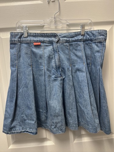 hnasama　Diante REMAKE DENIM SKIRT Elodie Embellished Denim Mini Skirt in indigo pearl | Ramy Brook