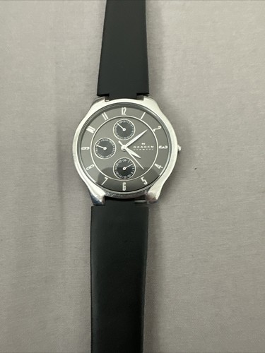 Bracelet De Montre En Cuir Véritable De Rechange Pour Skagen - 20mm, Marron, Compatible Modèles 433LGL1, 433LSL1 - 3