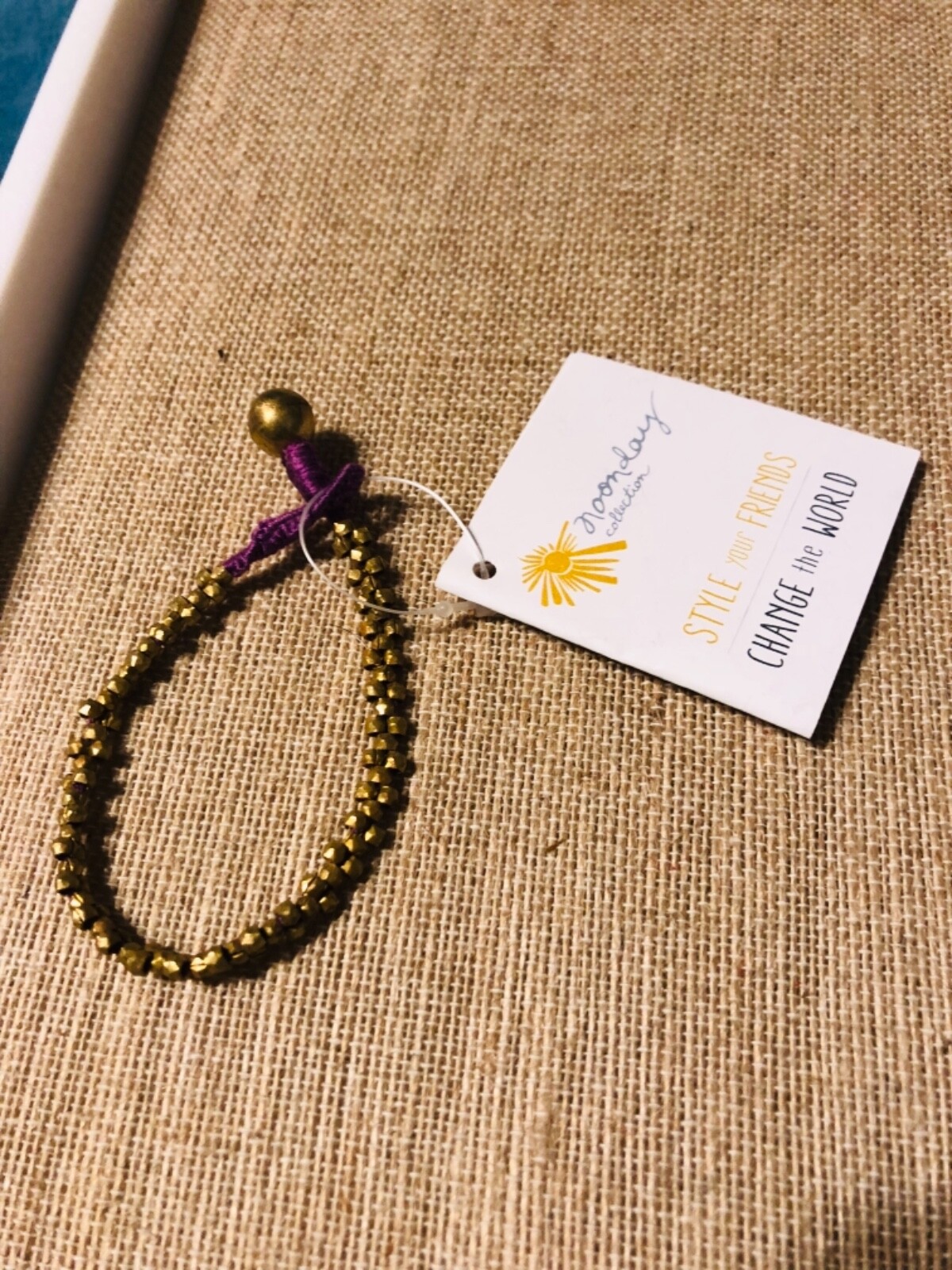 Noonday Collection Cluster bracelet, berry handmade Inda new