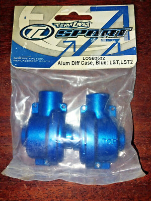 Team Losi Sport RC LOSB3532 Alum Diff Case Blue LST, LST2