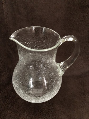 MID CENTURY MODERN  BLENKO CRACKLE GLASS PITCHER/JUG