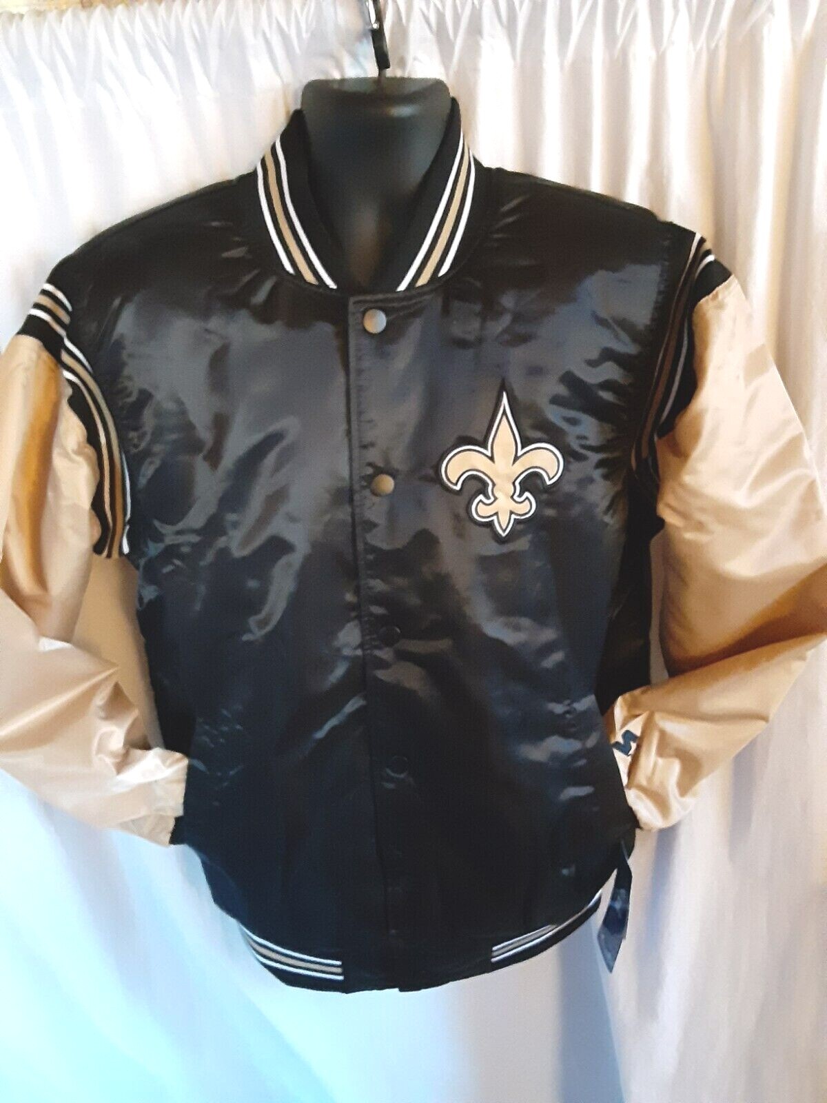 New Orleans Saints NFL Men's Quilt Lined Front Snap Starter