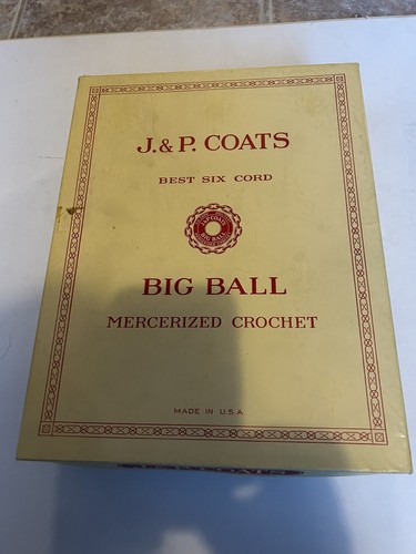 12 Vintage J&P Coats Six Cord Big Ball Mercerized Crochet