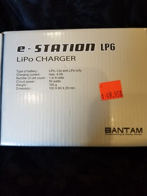 BANTAM E-STATION LP6 LiPo/LiFe/Lilo CHARGER NEW IN BOX