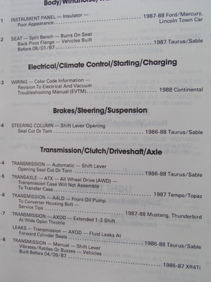1987 FORD TECHNICAL SERVICE BULLETIN 87-21